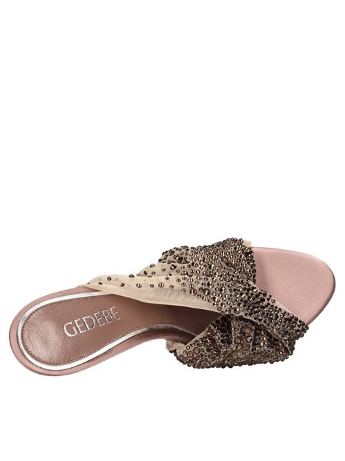 Mules Mariel Tulle in tessuto e strass GEDEBE | MARIEL TULLE-CRYSTALROSA-MARRONE